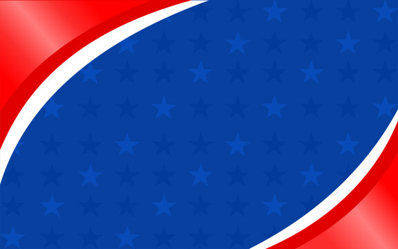 Red white blue patriotic banner template graphic design element star pattern background. Perfect for patriotic celebrations, banners, invitations, and social media graphics.