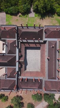 Top-Down Aerial View of Historic Architecture, Guimaraes, Portugal