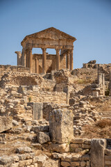 The Capitol in the Roman ruins of Dougga, in Teboursouk, Tunisia © Angela