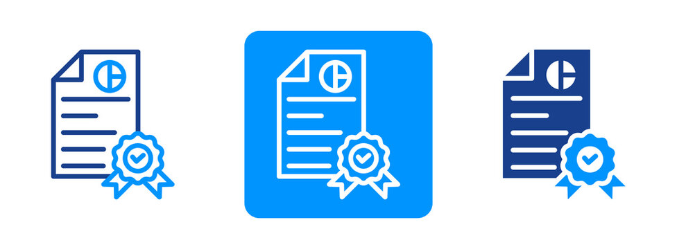 Data Quality Icon In Dual Tone Style