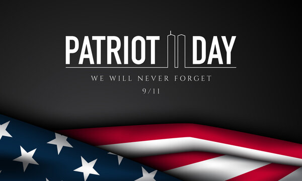 Patriot day, september 11 background, we will never forget, united states flag posters, modern design