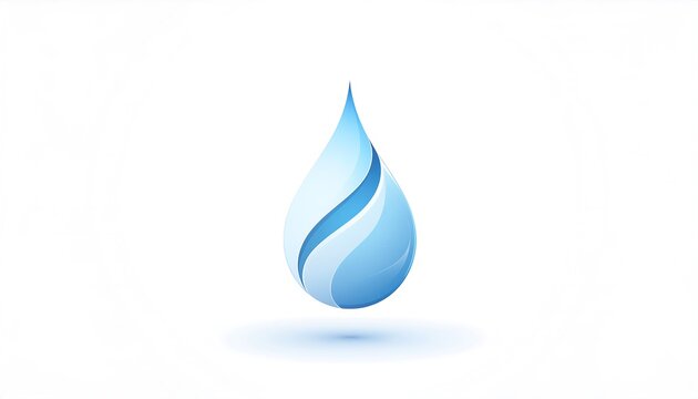 Energy saving logo with stylized blue water drop icon