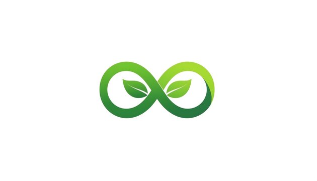 Eco Friendly Energy Saving Logo with Infinity Leaf Design