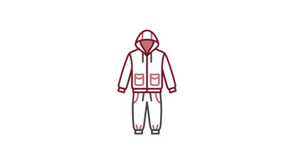 Hoodie and sweatpants clothing set. © zaki