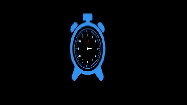 Clock icon timelapse alarm clock face with hands, numerals, and bells forms decorative artwork for timethemed schedules, posters, invitations, or calendars.