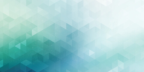 Fototapeta premium Abstract geometric background with turquoise gradient polygonal shapes. Modern minimalist backdrop with soft mosaic triangle pattern vector banner.