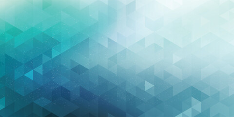 Obraz premium Abstract geometric background with turquoise gradient polygonal shapes. Modern minimalist backdrop with soft mosaic triangle pattern vector banner.