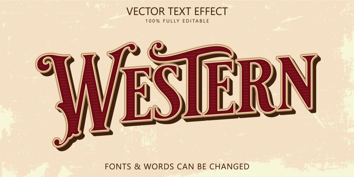 Western editable text effect, Victorian style
