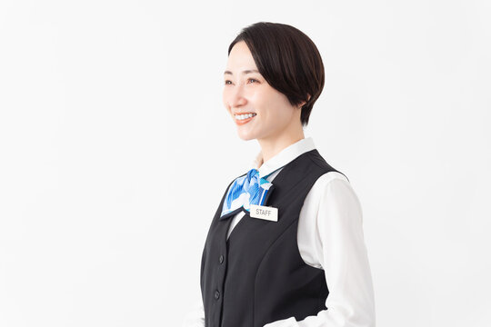 制服を着た受付係の女性　ジョブイメージ