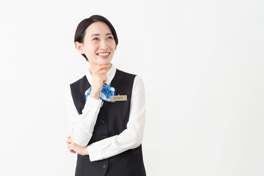 制服を着た受付係の女性　ジョブイメージ