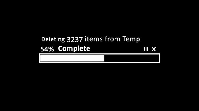 Deleting 6000 Items from Temp &ndash; 100% Complete