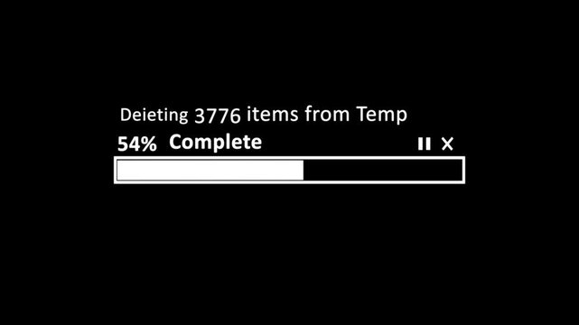 Deleting 7000 Items from Temp &ndash; 100% Complete