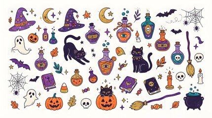 Fototapeta premium seamless pattern with halloween