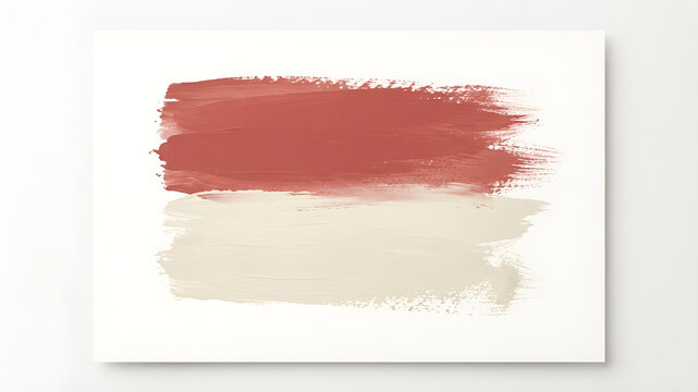 Abstract Indonesian flag motif with brush stroke texture