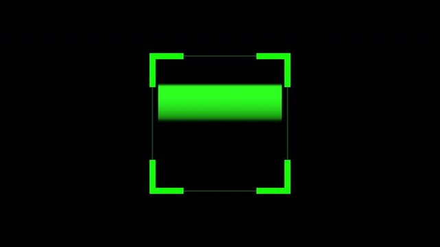 Scan QR code barcode animation scanning box ui element overlay designed for digital computer hud graphics. Suitable for tech websites, presentations, and apps.
