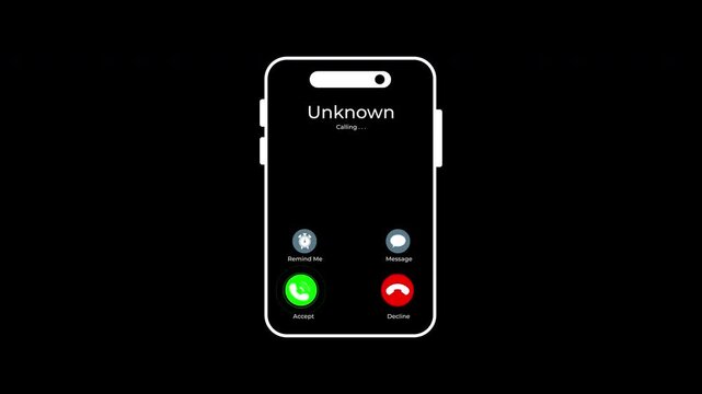 Scammers display incoming calls. Ideal for phone app designs, technology blogs, and communicationrelated projects. Features call notification buttons and reminder icons on a smartphone screen.