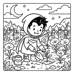 Cute Spooky Halloween Coloring Pages 