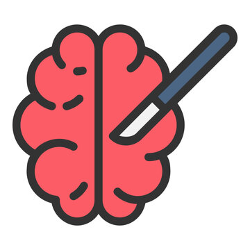brain surgery filled outline icon