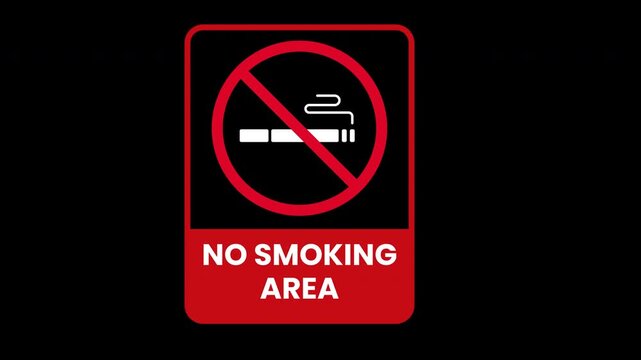 No smoking sign sign with white cigarette icon in a prohibition circle, ideal for no smoking regulations and warning notices.