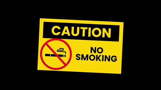 No smoking sign. Suitable for educational materials, antismoking campaigns, and workplace safety posters. Eyecatching design with a clear message for prevention.