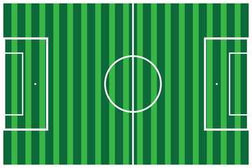 Mini Soccer Court Top View Illustration with Green Football Field Layout © Rizky