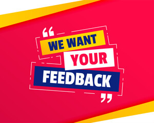 Naklejka premium customer feedback and suggestion background for improving communication