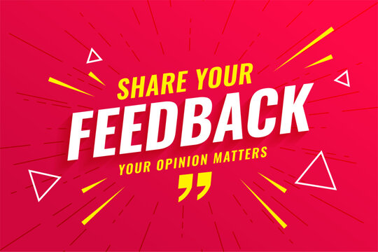 business report and feedback banner for improving services
