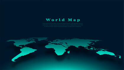 3d world map isolated on green background © starlineart