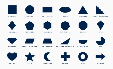 pack of flat geometric basic shapes symbol © starlineart