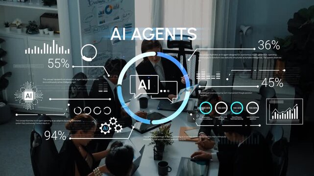 AI Agents in Business Meeting with Data Analytics and Visualizations, Technology Strategy Development in a Modern Office Environment. Entropy.