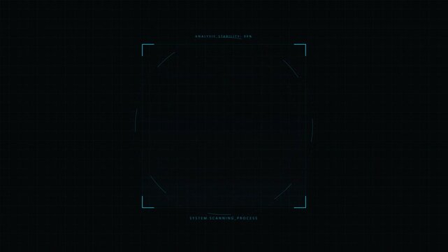 Futuristic AI Face Scan HUD Interface Animation with Biometric Recognition, Digital Security Scanner, Cyber Technology Display, Sci Fi User Interface Background Loop