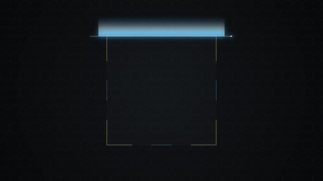 Futuristic Neon HUD Frame Animation with Glowing Cyber Interface, Sci Fi UI Border, Digital Technology Display, Holographic Overlay Background and Loop