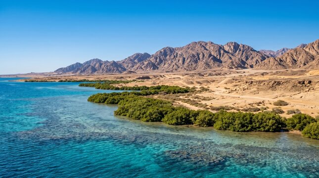 Egypt - Nabq Bay Landscape Panorama