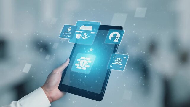 Cyber security icons show cyber attack defense, malware protection, and data security. Cybersecurity prevents hacking, ensures safety, and strengthens cyber attack resilience. Gist