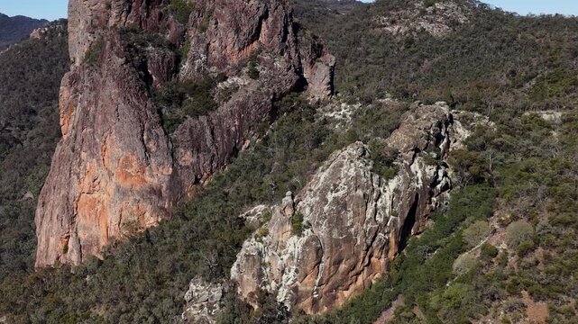 The Breadknife Volcanic Rock Formation in Warrumbungle National Park