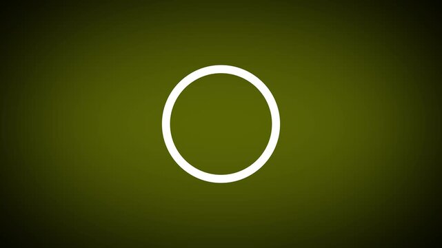 White circular loading icon animation on green background with vignetting effect
