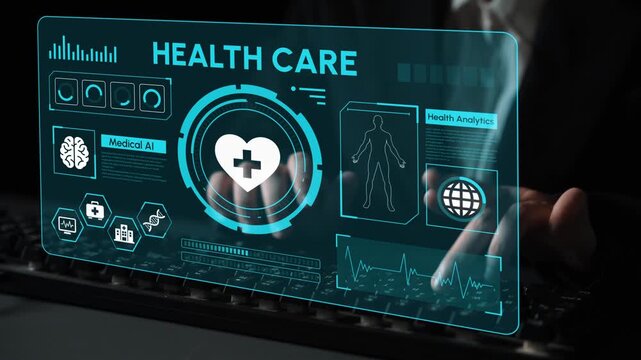 Futuristic Digital Healthcare Interface with Analytical Data Visualization and User Interaction in a Modern Medical Setting. Entropy.