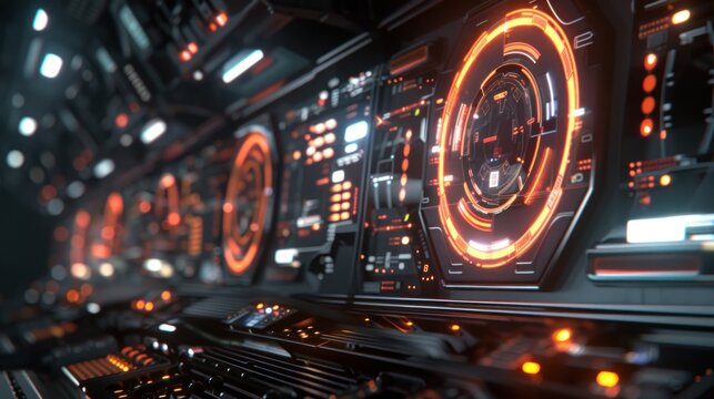 Futuristic control panel design