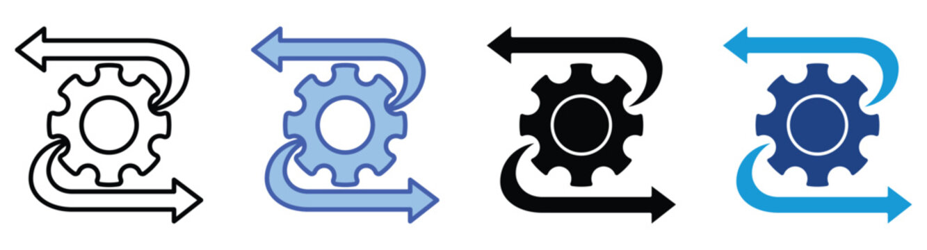 Change Management icon set multiple style