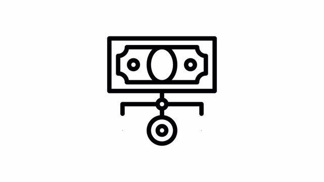 Cash Flow Chart minimalist stroke animation