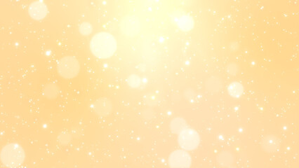ゴールドの背景に柔らかい玉ボケと輝く粒子が漂う背景素材 JPG / Golden background with soft glowing bokeh and sparkling floating particles JPG © NekoMaru