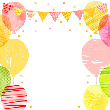Balloon Watercolor Party Background