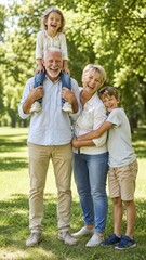 Fototapeta premium Joyful Grandparents Spending Time