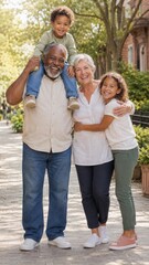 Fototapeta premium Joyful Grandparents Spending Time