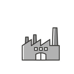 Fototapeta premium Factory Building Flat Vector Icon