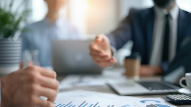 Handshake business meeting office, agreement and partnership built trust, professional collaboration, finance, team work, success, contract, deal