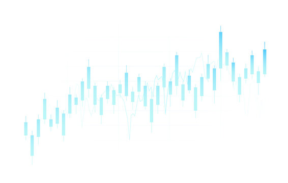 Candlestick Chart Graph For Stock Market Trading Finance Investment Business Data Isolated Transparent Background