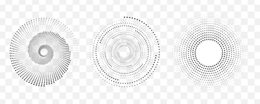 Circle dot frame. Circular border with halftone effect. vector illustration