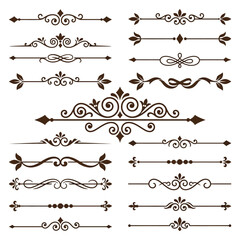Elegant Ornamental Scrollwork and Floral Design Collection. © e8studio