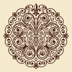 Intricate Ornamental Floral Design with Symmetrical Patterns. © e8studio